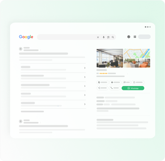 Prise de contact immédiate depuis Google