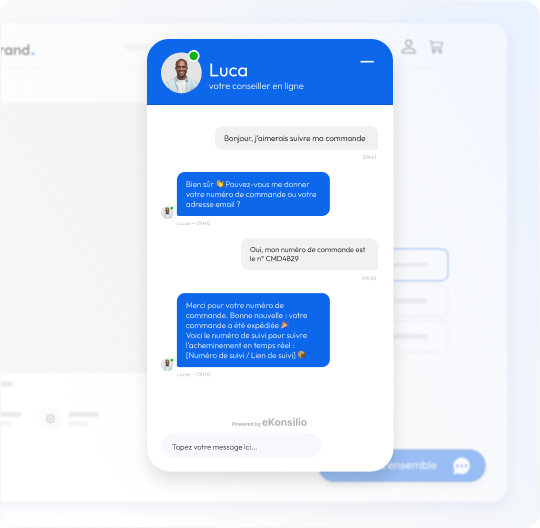 Support client instantané